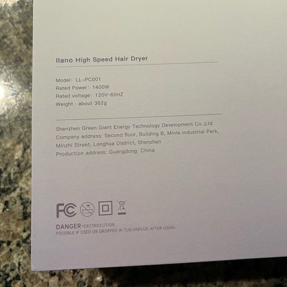 Brand new in box liano hair dryer. 4.3 stars on amazon. All details in pictures. - Picture 9 of 9